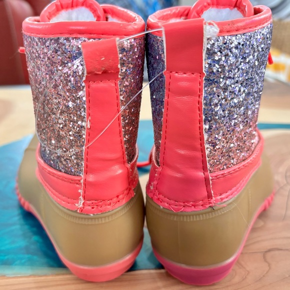Fabkids Glittery Pink and Tan Boots - Picture 2 of 7